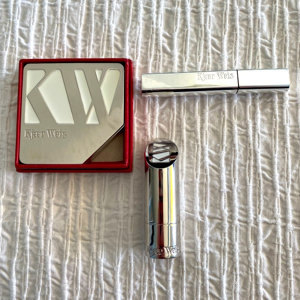 Kjaer Weis Refillable Cases 3 piece set (CASES ONLY, NO MAKEUP)
